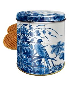 Blikje stroopwafels Delfts Blauw