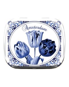 Pepermunt in blikje  Delfts Blauwe Tulpen