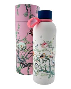 Waterfles Bosvogels Roze - Geschenkverpakking