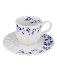 Koffiekop en schotel Blauw Vouw