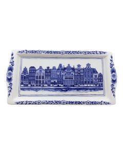 Amsterdam Cakeschaal, Delfts Blauw, Keramiek, 29 cm