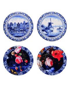 Onderzetters Hollandse schilderijen set van 4