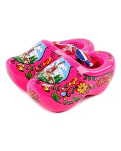 Set houten klompjes 6cm, Cyclaam
