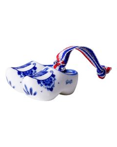 Paar klompjes aan lint Delft - Keramiek 4cm