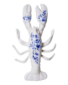 Wanddecoratie Kreeft - Keramiek - Delfts Blauw - 25 cm