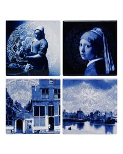 Onderzetters Vermeer, Keramiek, Set van 4