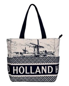 Schoudertas - Denim - Hollandse Molens (Klein)