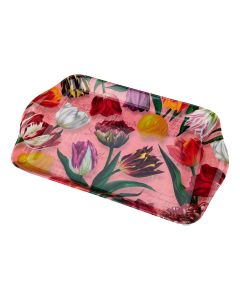 Dienblad 'pretty tulips' - roze (klein)