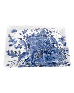 Dienblad "Vogels , Delfts blauw" 