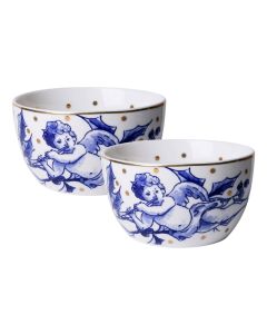 Dipschaaltje Kerstengel - set van 2 - Porselein - 150 ml
