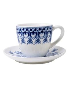 Espresso Kop & Schotel Paauw Blauw