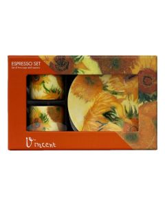 Espresso set, Vincent van Gogh, "Sunflowers"