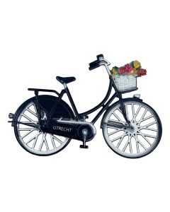 Koelkastmagneet Fiets Utrecht - Zwart Metaal