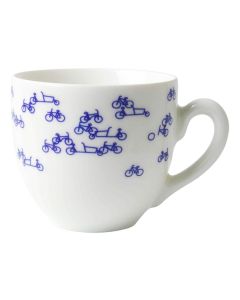 Koffiemok "Blauwe Fiets" set van 2
