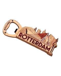 Flesopener Magneet Rotterdam-Holland Goudkleurig