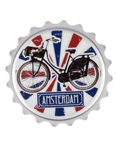 Flesopener Magneet Amsterdam Fiets Bloemen
