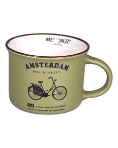 Mok Memoriez - Amsterdamse Fiets - Forest Green - Klein