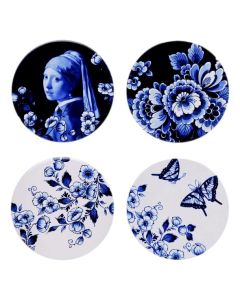 Onderzetters Dag & Nacht Set - Delfts Blauw (4 stuks)