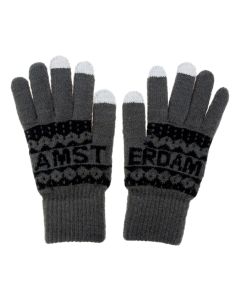Mannenhandschoenen Graig Amsterdam Zwart / Wit/ Grijs