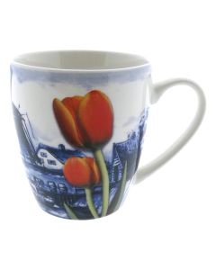 Mok molen met rode tulp, klein