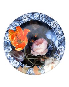Wandbord "bloemen van de Gouden Eeuw", 20 cm 