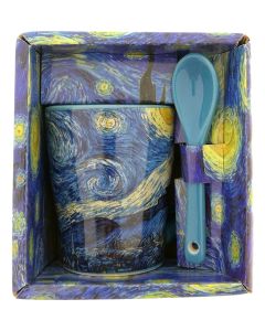 Mok Sterrennacht + Lepel Cadeauverpakking 75ml - Vincent Van Gogh