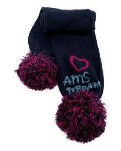 Kindersjaal "Love Amsterdam" Blauw/Roze