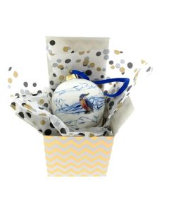 Kerstbal Cadeau XL - Ijsvogel