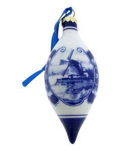 Kerstbal Ijspegel landschap blauw