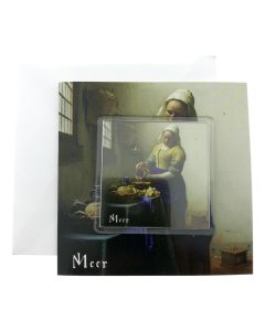 Postkaart met magneet "Melkmeisje", Johannes Vermeer