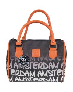 Robin Ruth Penelope tas Amsterdam zwart/oranje