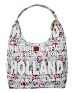 Schoudertas Julia L Holland Bloemen in groen van Robin Ruth