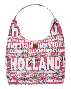 Schoudertas Julia L Holland Bloemen in roze van Robin Ruth