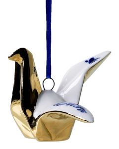 Kerstornament origami kraanvogel