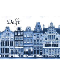 Postkaart Grachtenpanden Delft