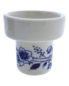 Waxinelichthouder Bloem - Delfts blauw - 6 cm