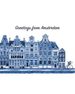 Postkaart Greetings from Amsterdam 