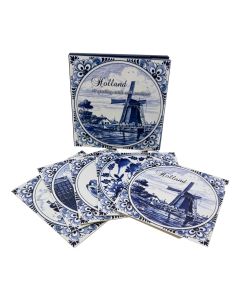 Holland Wenskaarten Set - Delfts Blauw Design