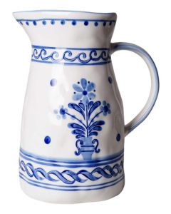 Kan Majolica - Bloemmotief - 21 cm