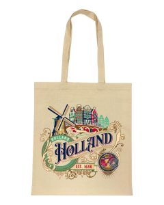 Katoenen Tas "Holland Ornaments Wit"