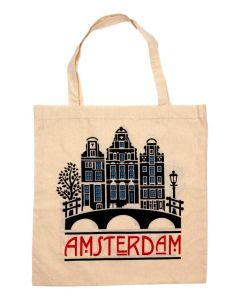 Shopper - Katoen "Amsterdam Canalhouses"
