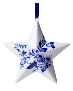 Kerstornament Ster Delft, 8 cm 