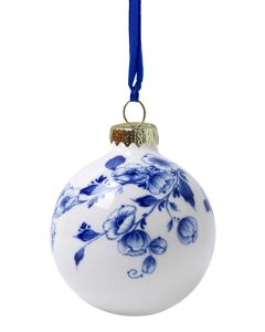 Kerstbal Bloemen, 7 cm 