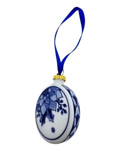 Kerstbal Plat Hulst 6 cm