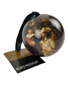 Kerstbal "Nachtwacht" door Rembrandt van Rijn, 7 cm 