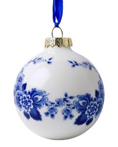 Kerstbal Bloemen, 7 cm 