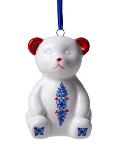 Kerstornament Teddybeer - Keramiek - 7 cm