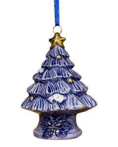 Kersthanger "Kerstboom met gouden ster"