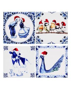 Onderzetters Kerstmis  - 4 stuks