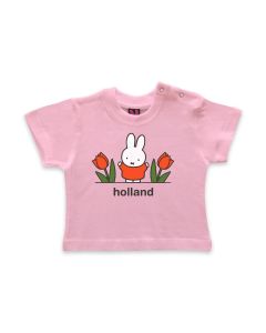 Nijntje Baby T-Shirt Roze met Tulpen